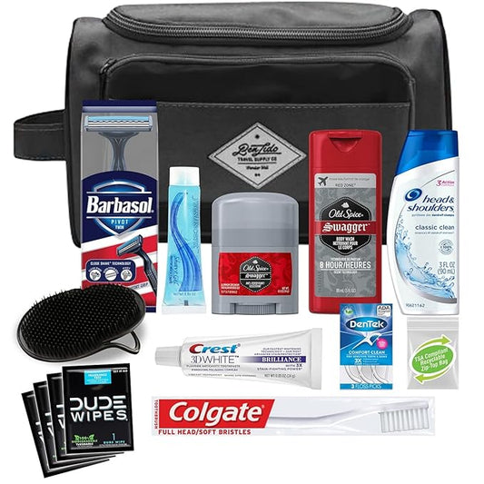 Convenience Kits International Men's Premium 15-Piece Kit wth Travel Size TSA Compliant Essentials, Featuring: Head & Shou...
