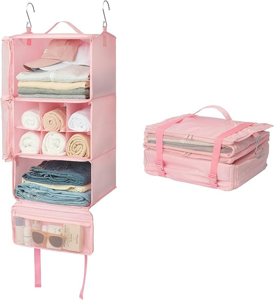 GRANNY SAYS Hanging Packing Cubes for Travel, Large Portable Hanging Suitcase Organizer, Foldable Compression Luggage Orga...