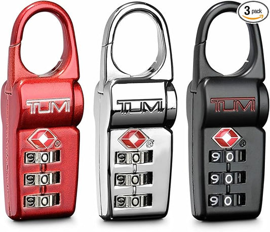 TUMI - TSA Lock Box - Combination Lock for Luggage & Backpack - TSA-Approved Locks - Travel Security Accessories - Set of ...