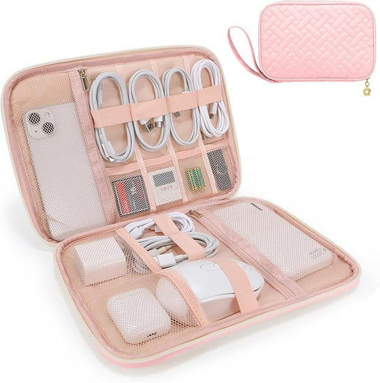Electronics Organizer Travel Case, Charger Bag Cord Organizer Travel, Compact Tech Pouch Cable Organizer Bag for Charger, ...