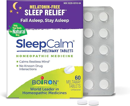 Boiron SleepCalm Sleep Aid for Deep, Relaxing, Restful Nighttime Sleep - Melatonin-Free and Non Habit-Forming - 60 Count