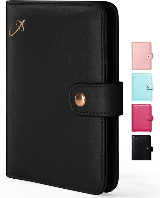 Forvencer Passport Holder Cover with Money Pocket, RFID Blocking Passport Wallet for Travel, Premium Travel Card Case, Wat...