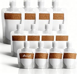 12 PCS Travel Pouches for Toiletries, Small Travel Pouches for Liquids, Portable Travels Pouch for Toiletries, Refillable ...