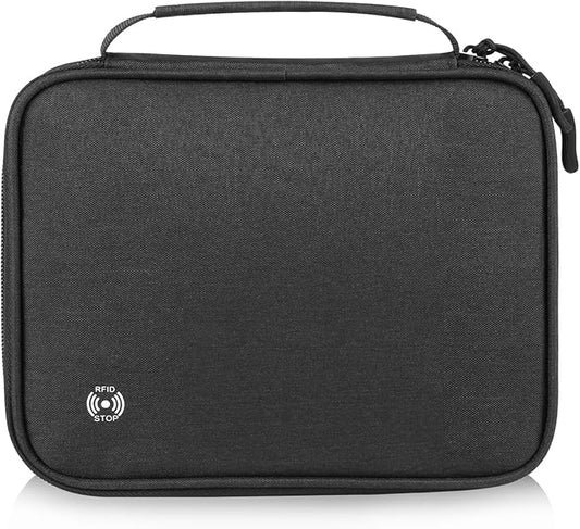 RFID Passport Wallet for Women/Men,Tote Passport Holder for Travel Family,Portable Travel Premium Wallets,Waterproof Passp...