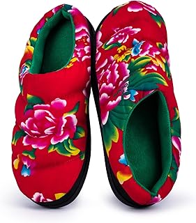 Yoerpe Men's Slip-On Slippers Two-Tone Indoor Outdoor House Shoes Travel Slippers with Memory Foam Camping Garden Down Clogs