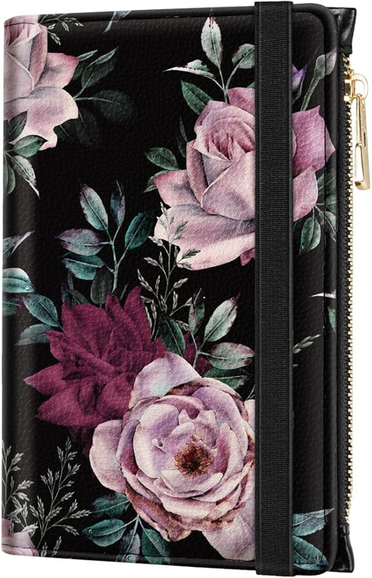 Passport Holder Cover with Zipper Coin Pocket Travel Wallet RFID Blocking Leather Passport Cover Credit Card Holder for Wo...