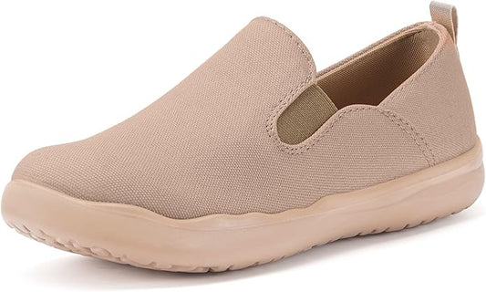 Women's Slip On Loafers Canvas Travel Shoes Wide Width Comfortable Flats Casual Lightweight Walking Sneakers Work Shoes