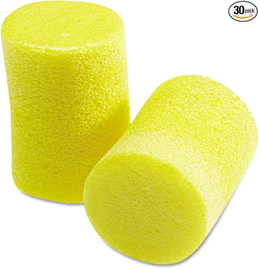 3M Ear Plugs, 30 Pairs/Box, E-A-R Classic 310-1060, Uncorded, Disposable, Foam, NRR 29, For Drilling, Grinding, Machining,...
