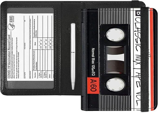 Rossy Passport and Vaccine Card Holder Combo,Passport Holder with CDC Vaccination Card Slot Leather RFID Blocking Wallet T...