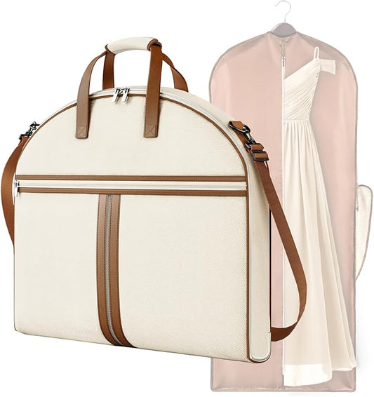 MISSLO Carry on Garment Bags for Travel for Women 56" Foldable Dress Bag with Large Pockets Bag Suit Luggage Garment Bag w...