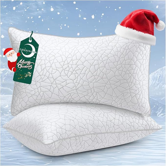 COZSINOOR Bed Pillows Queen Size - Premium Down Alternative Pillows Set of 2 for Side, Back, and Stomach Sleepers Cooling ...