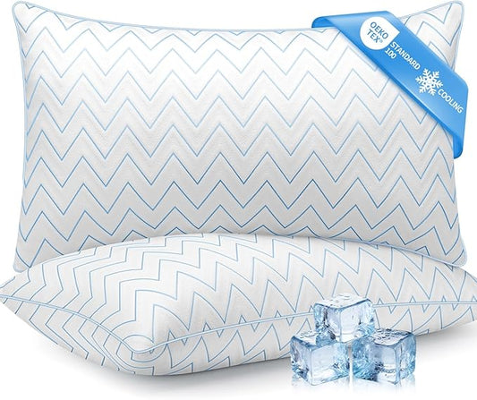 DIORIS Pillows Queen Size Set of 2 - Luxury Hotel Collection Cooling Bed Pillows for Sleeping, Breathable Medium Firm Down...