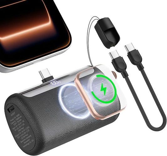 RORRY Mini Portable Charger USB C, 10000mAh PD 22.5W Fast Charging Small Power Bank, Travel Essential Battery Pack for iPh...