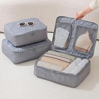 Packing Cubes for Suitcases, 1Pcs Lightweight Travel Luggage Packing Organizers, Compression Storage Shoe Bag, Clothing Un...