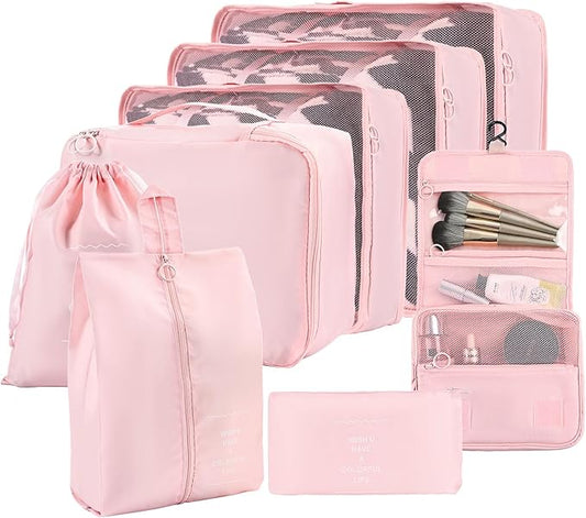 Travel Packing Cubes, Lightweight Cubes for Packing,8 Set Durable Luggage Organizer Bags, Travel Organizer Bags & Suitcase...