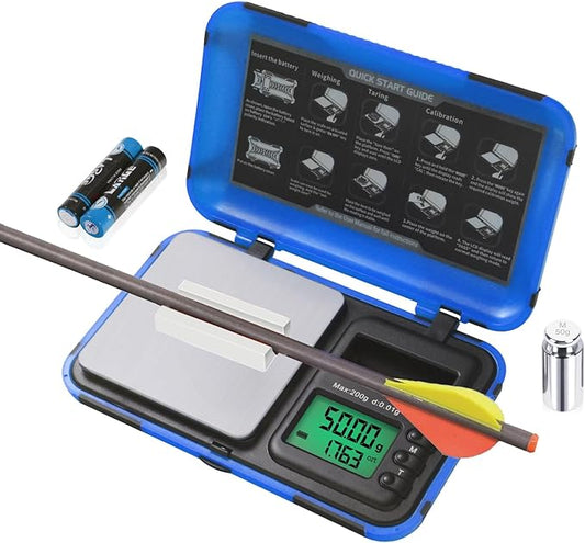 AHOSOUTLY Archery Scale Arrow Scale Dual Unit and HD Display LCD Digital Pocket Arrows Scale,200g x 0.01g Grain Scale Digi...