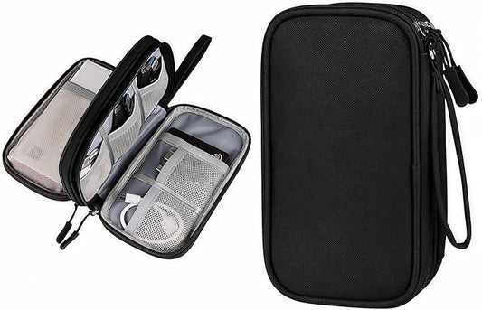 Hiiooweiyi Portable Waterproof Double Layers All-in-One Storage Bag, Travel Cord Organizer，Electronics Accessories Organiz...