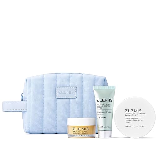 ELEMIS Healthy Skin Exclusive Travel Set | Pro-Collagen Cleansing Balm Mini, Marine Cream SPF 30 Mini & Dynamic Resurfacin...