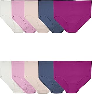 Fruit of the Loom Women's Breathable Underwear, Moisture Wicking Keeps You Cool & Comfortable, Available in Plus Size