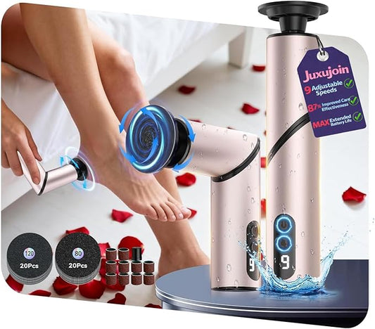 5-in-1 Professional Electric Callus Remover for Feet(Portable & Foldable), Removes 99.92% of Calluses in 3 Mins, Eectric F...