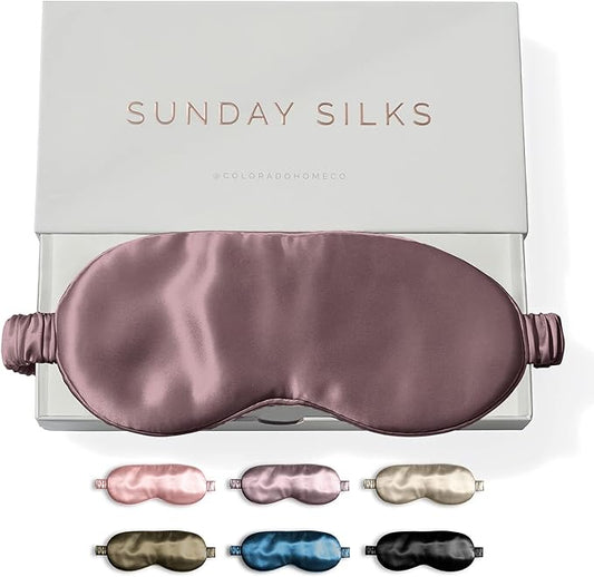 SUNDAYSILKS™ Exclusive Mulberry Silk Sleep Mask | Soft Eye Covers, Blackout Sleeping Mask for Women & Men | Silk Eye Mask ...