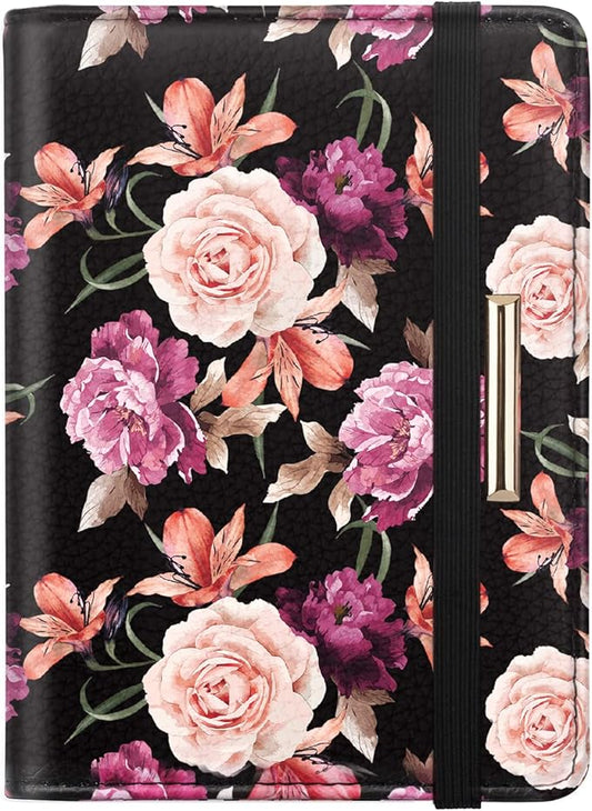 Passport Cover Holder,Travel Wallet Credit Card Holder RFID Blocking Passport Wallets for Women and Men with Photo Slot,Bl...