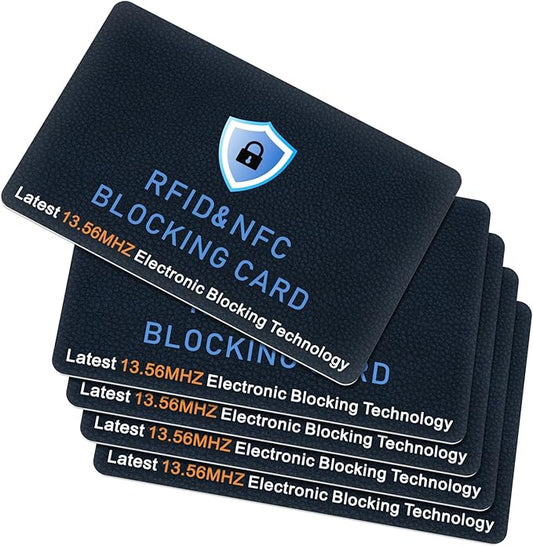 Meliya RFID Blocking Cards 5 Pack, NFC Contactless Bank Debit Credit Card Protector, Anti-Theft Wallet Shield for Passport...