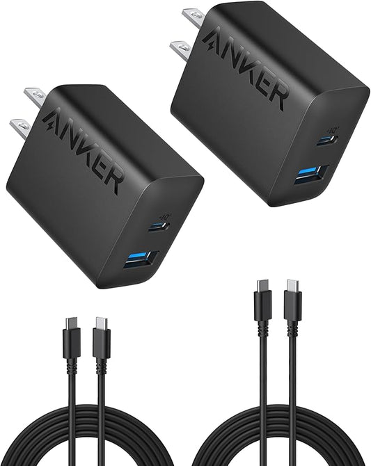 Anker iPhone 17/16 Charger, 2-Pack 20W Fast USB C Charger Block, for iPhone 16/16 Pro Max/15 Series/iPad Pro and More (Bla...
