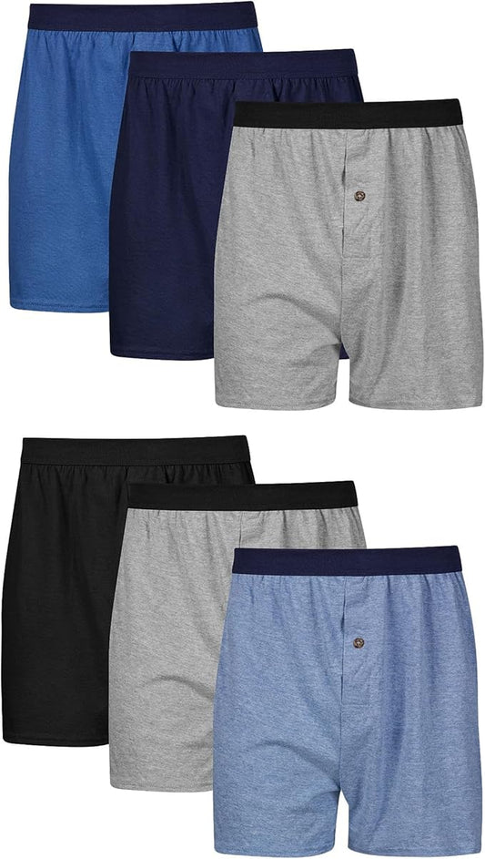 Hanes Men's Underwear Boxers Pack, 5 Pairs, Cool, & Breathable Cotton Boxers for Men, Moisture-Wicking Underwear