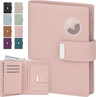 Passport Holder RFID Blocking Travel Wallet for Women, Leather Passport Cover Wallet with Airtag Slot Card Holders SIM Slo...