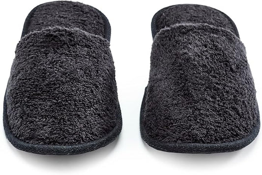 ESKYMODE Men's Cotton Bath Slippers, Terry Cloth Travel Hotel Slippers for Men