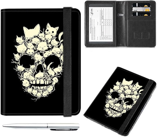 Passport and Vaccine Card Holder Cover Combo,Travel Passport Holder Wallet with RFID Blocking, Leather Vaccine Card Slot P...