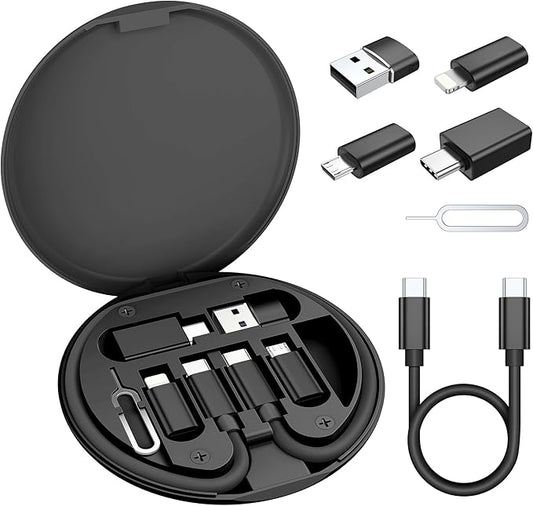 Elebase Multi USB Charger Adapter Kit,Micro USBC Adaptor with 1Ft 100W Charging Cable,Type C to USB 3.0 OTG Converter,USB ...