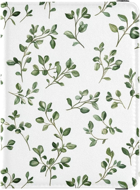 Chic Green Leafs Passport and Vaccine Card Wallet Combo Travel Passport Wallet With Vaccination Card Slot Passport Holder ...