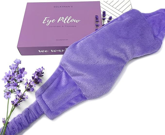 Weighted Lavender Eye Mask for Sleeping, Relaxation, Meditation & Self-Care – Aromatherapy Lavender Eye Pillow – Calming S...
