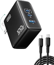 INIU for Macbook Pro Charger, 100W GaN Tech Fast Charging, 3-Port Compact Foldable Charger with USB C Cable, Power Adapter...