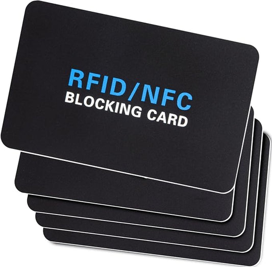 RFID Blocking Card,5Pack Contactless NFC Debit Credit Card Passport Protector blocker,One RFID Card Protects Entire Walle...