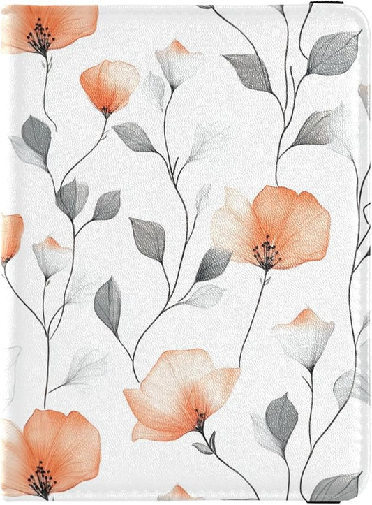 Retro Florals White Passport and Vaccine Card Wallet Combo Travel Passport Wallet Passport Holder Combo with Vaccine Card ...