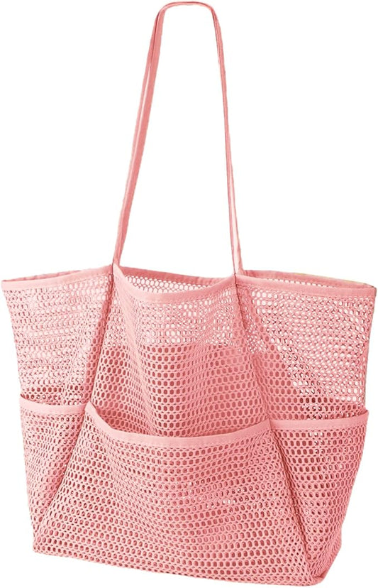 Tefedpot Large beach bag, Reusable grocery bags foldable Heavy Duty, beach toy bag, beach bags for women