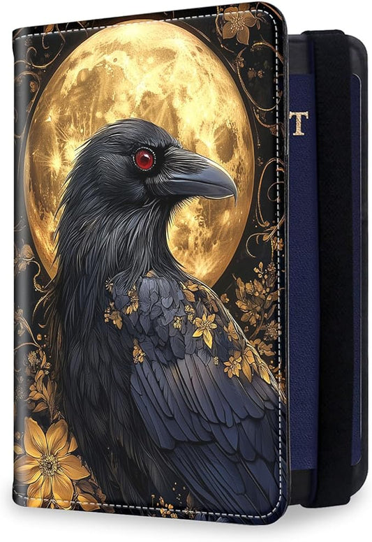 RFID Security Premium Passport and Travel Document Holder Combo, Slim PU Leather Folio Wallet with 3 Card Slots & Boarding...