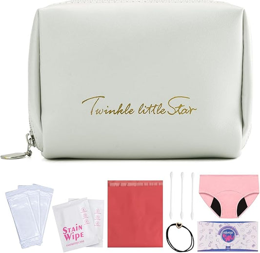 Sanguanlun First Period Kit for Girls 9-12,Thoughtful First Period Gift,Tween Period Starter Kit with Spare Underwear, Wip...