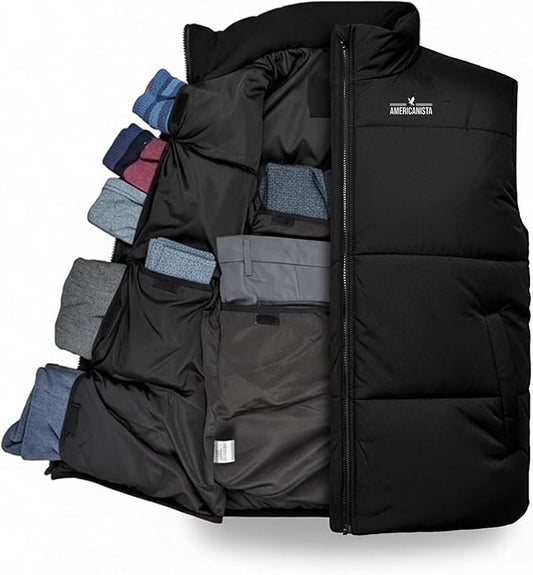 Americanista Smart Travel Vest for Men & Women with 12 Hidden Pockets | Avoid Carry-on Fees | Holds 4 Days of Clothes