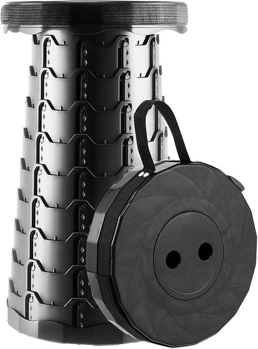 Doseno Upgraded Foldable Stool Thickened, Portable Collapsible Stool Retractable Stool for Fishing, Hiking Tours, BBQ, Par...