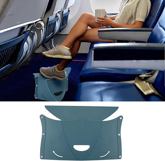Travel Foot Rest for Airplane & Office - Portable Under Desk Foot Stool, Relieves Back & Knee Pain, Comfort for Long Fligh...