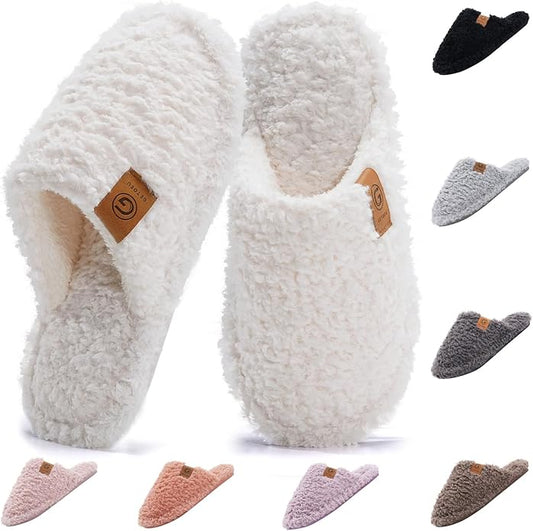 VIVASUN Slippers for Women Fuzzy House Slippers with Memory Foam Slip-on House Shoes Warm Cozy Cashmere Slipper Indoor Was...