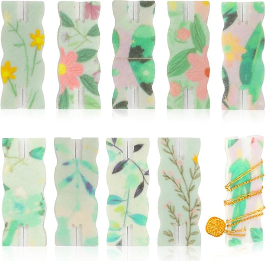 HSSZXFR 10pcs Tangle-Free Jewelry Organizer, Universal Necklace Display Card Holder, Portable Reusable Necklaces Container...