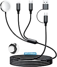 WAVELIFE for Apple Watch Charger Travel Essentials,Multi Charger Cable for iWatch Charger/for iPhone 17-12,3 in 2 USB A/C,...