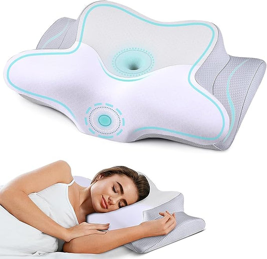 Cervical Pillow for Neck Pain Relief - Ergonomic Pillow for Sleeping Side Sleeper Pillow for Adults, Contour Neck Pillow C...