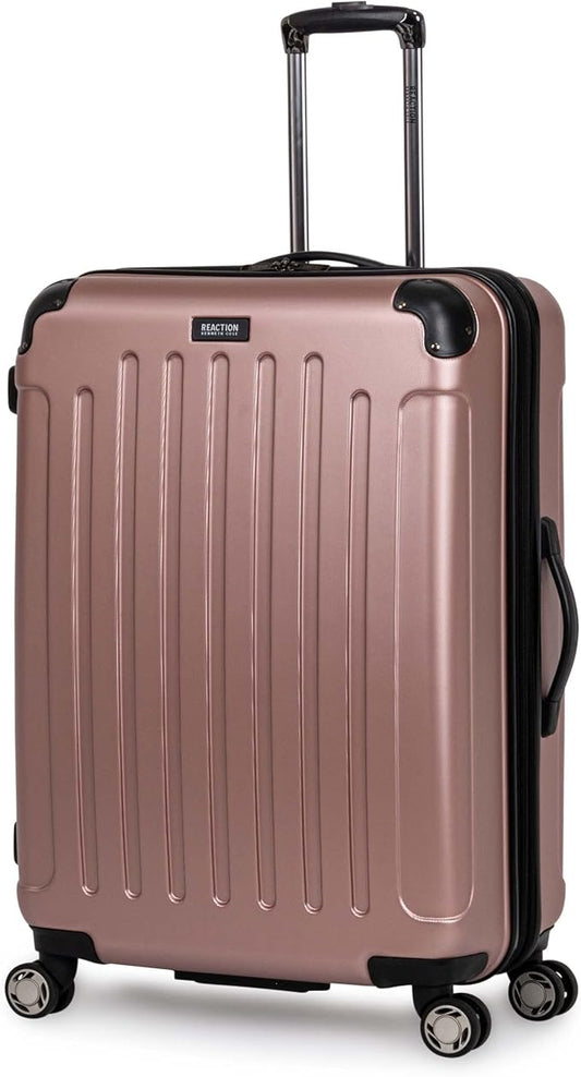 Kenneth Cole REACTION Renegade Luggage Expandable 8-Wheel Spinner Lightweight Hardside Suitcase, Rose Gold, 28-Inch Checked