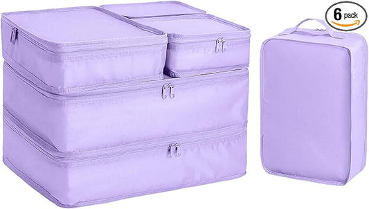 Packing cubes for Travel Luggage Organizer Bags 6 Set Packing Cubes for Suitcases Travel Essentials for Carry on Mesh Suit...